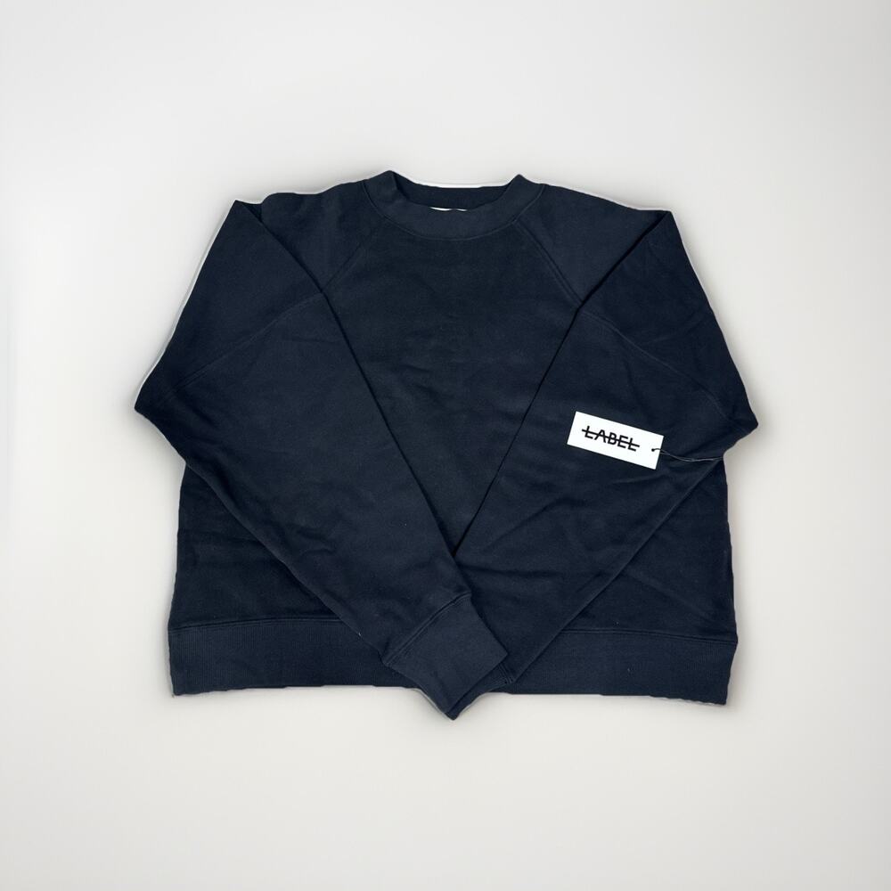 LABEL Go-To Crew Comfy Cozy Black Sweater Women’s Size Large (NWT MSRP $85)